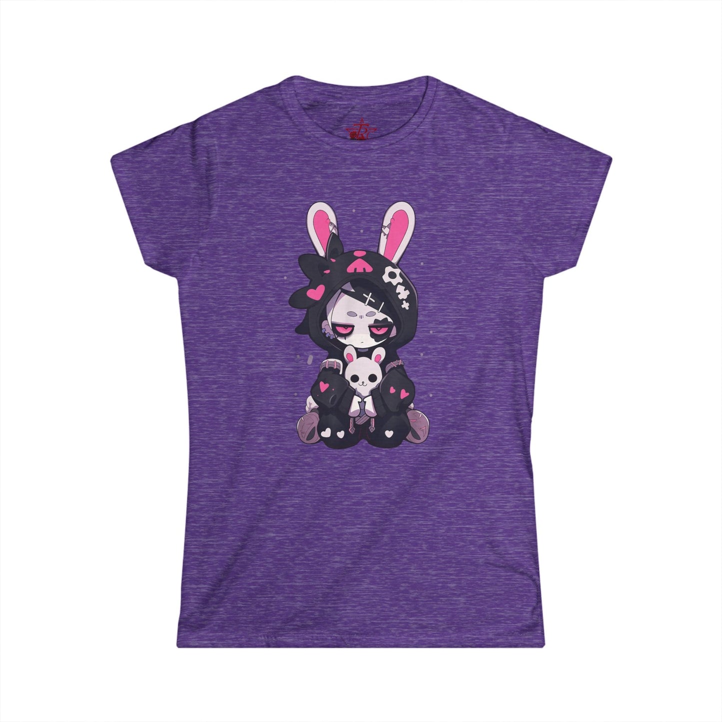 Gothic Pouty Little Girl V-Neck T-Shirt