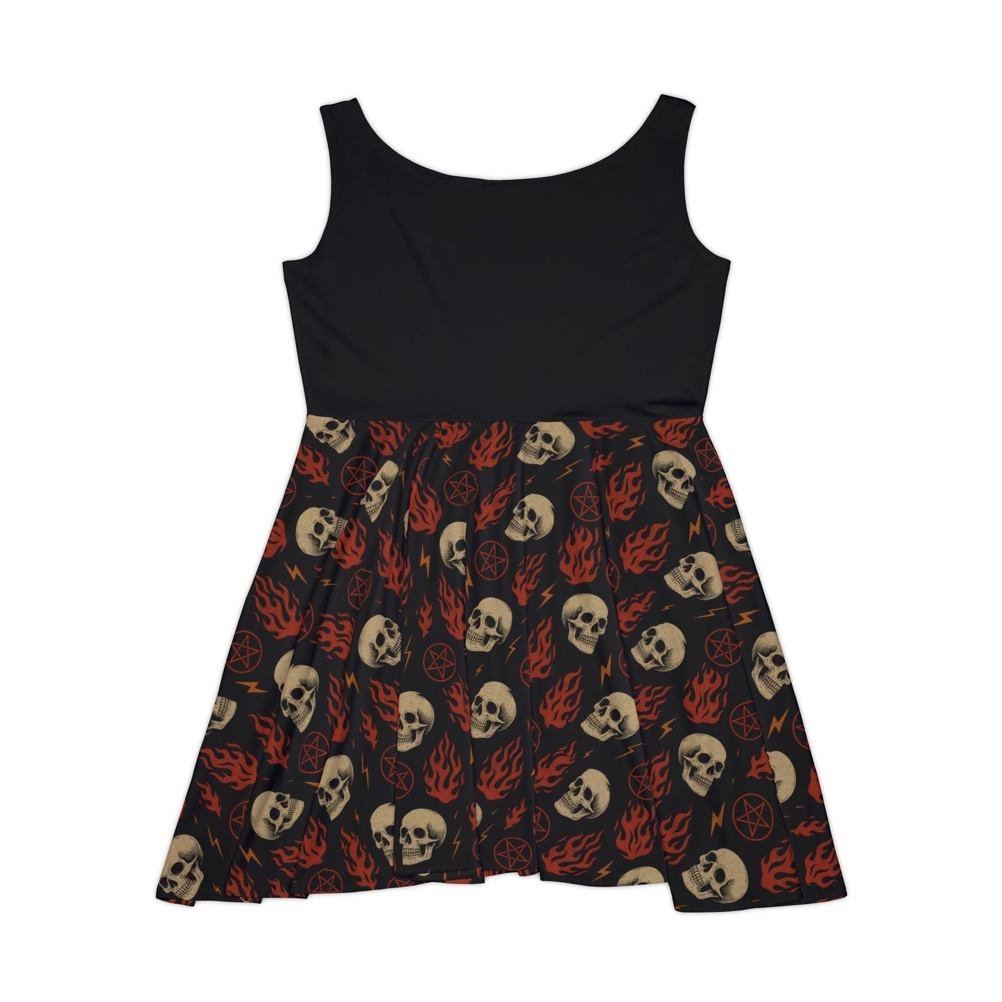 Edgy Skull Skater Dress
