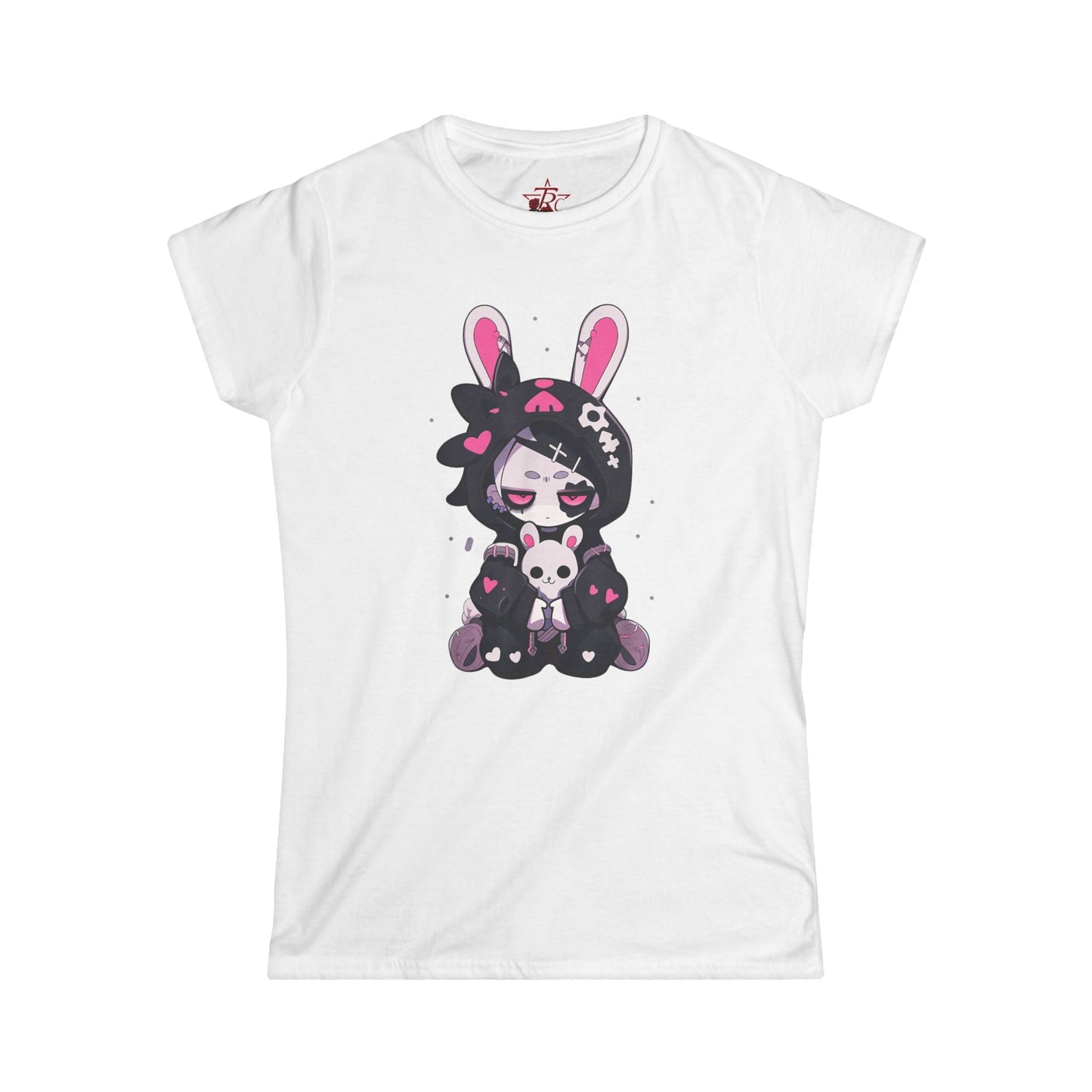 Gothic Pouty Little Girl V-Neck T-Shirt