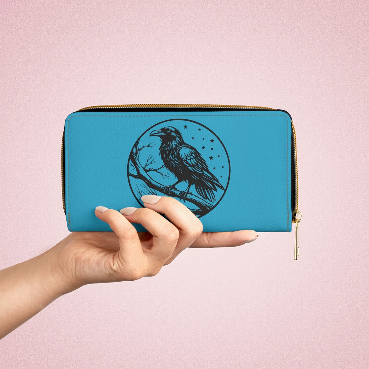 Nevermore Raven Zippered Wallet