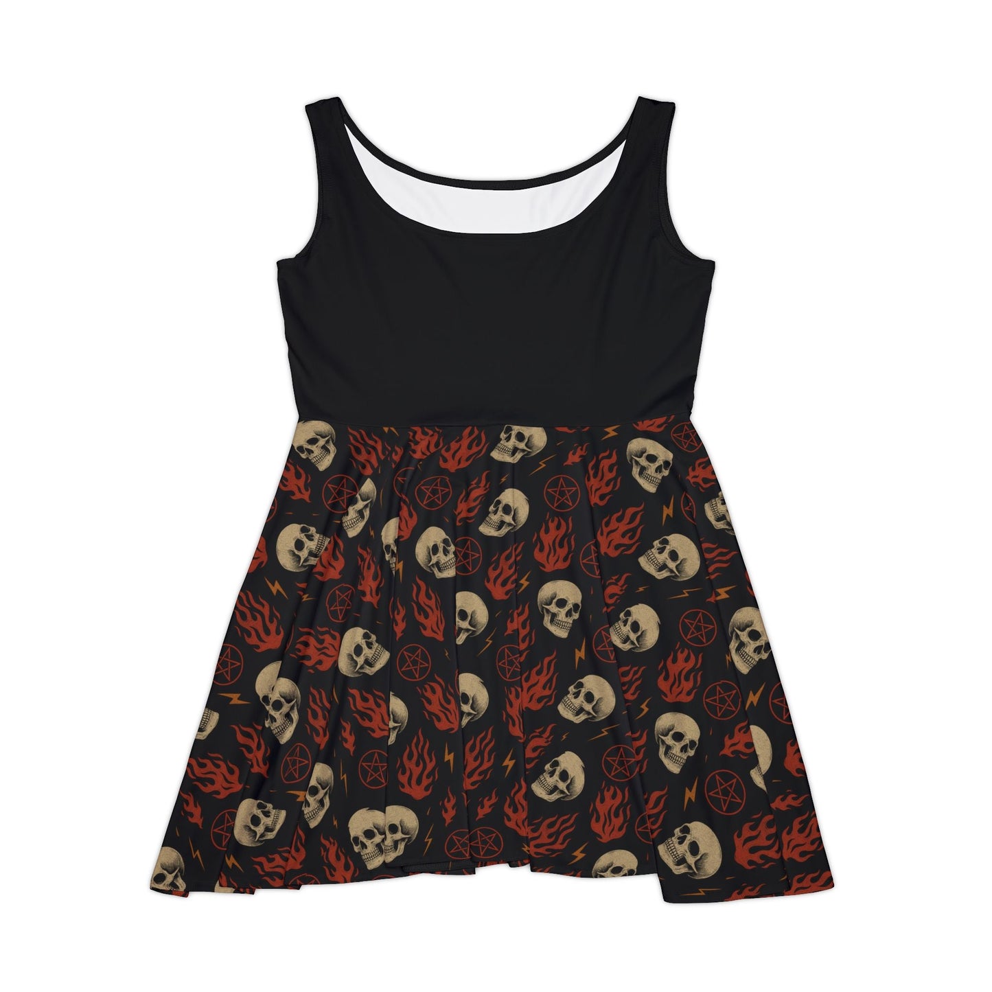 Edgy Skull Skater Dress