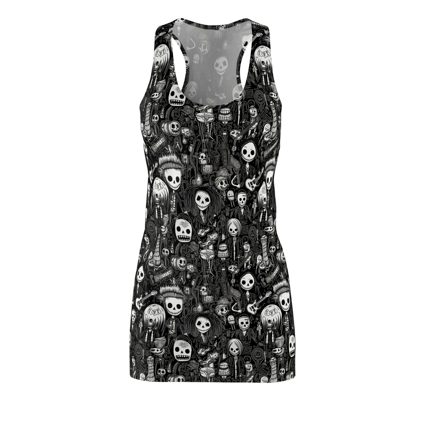 Edgy Skull Skater Dress