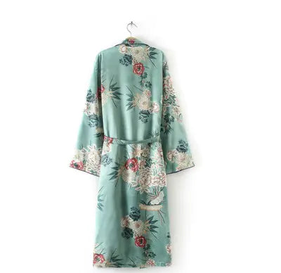 Floral Print Robe and Kimono Cardigan Jacket
