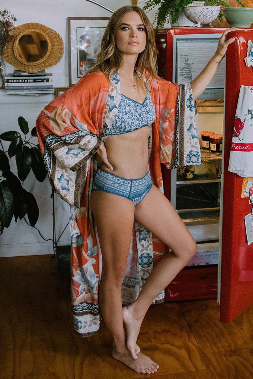 Floral Kimono Beach Cover-Up for Women