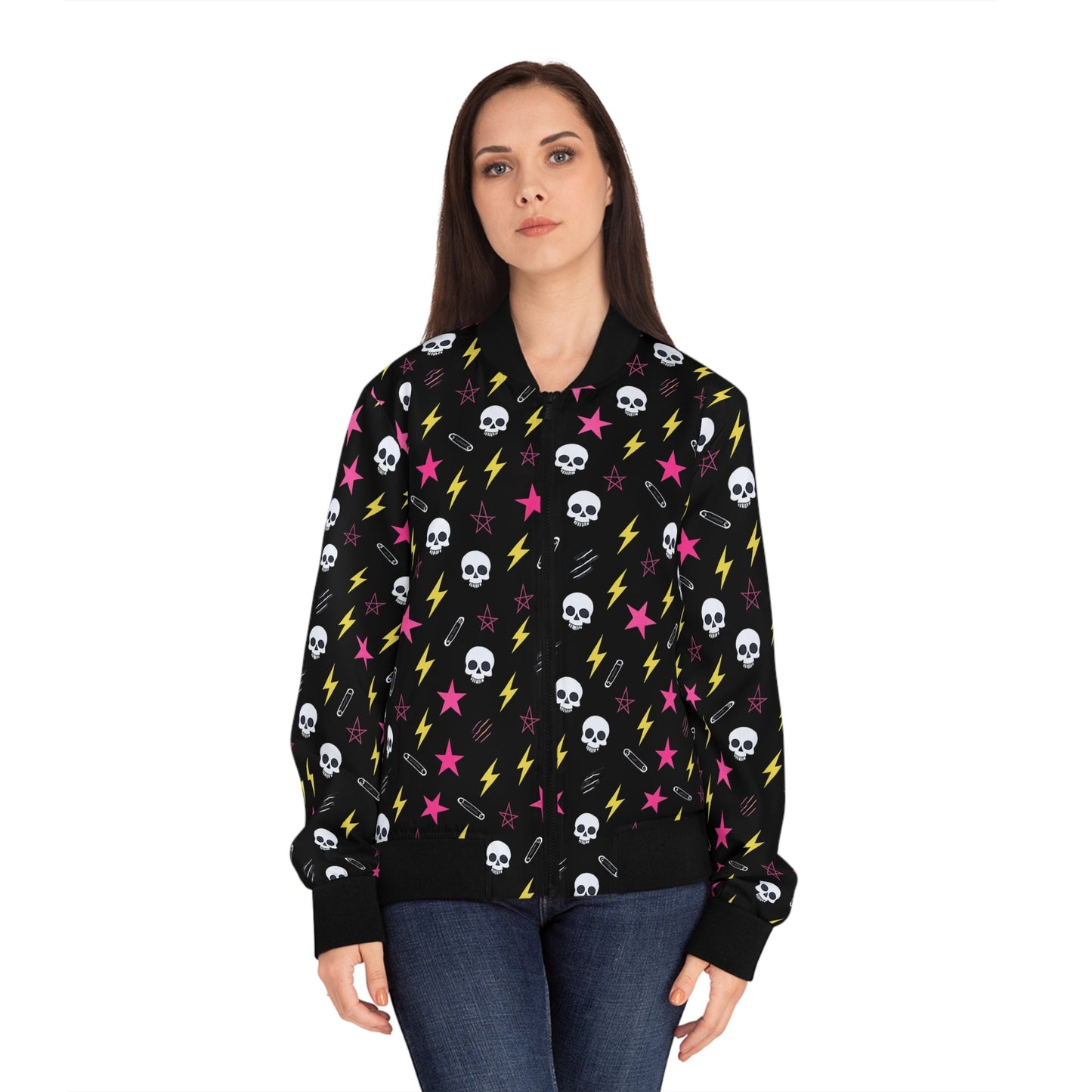 Graveveil Skull Bomber Jacket