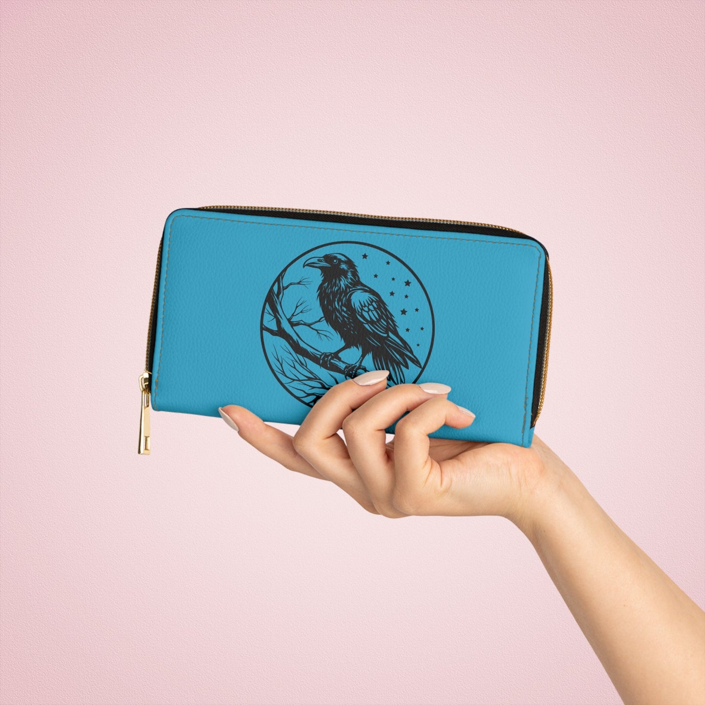 Nevermore Raven Zippered Wallet