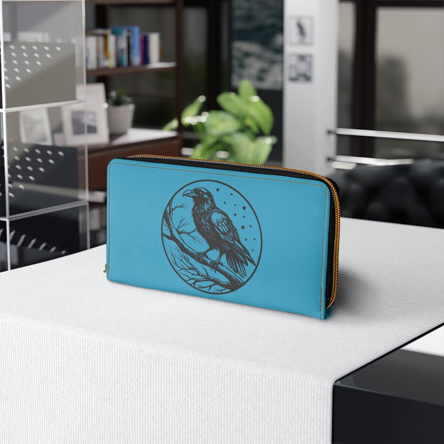 Nevermore Raven Zippered Wallet