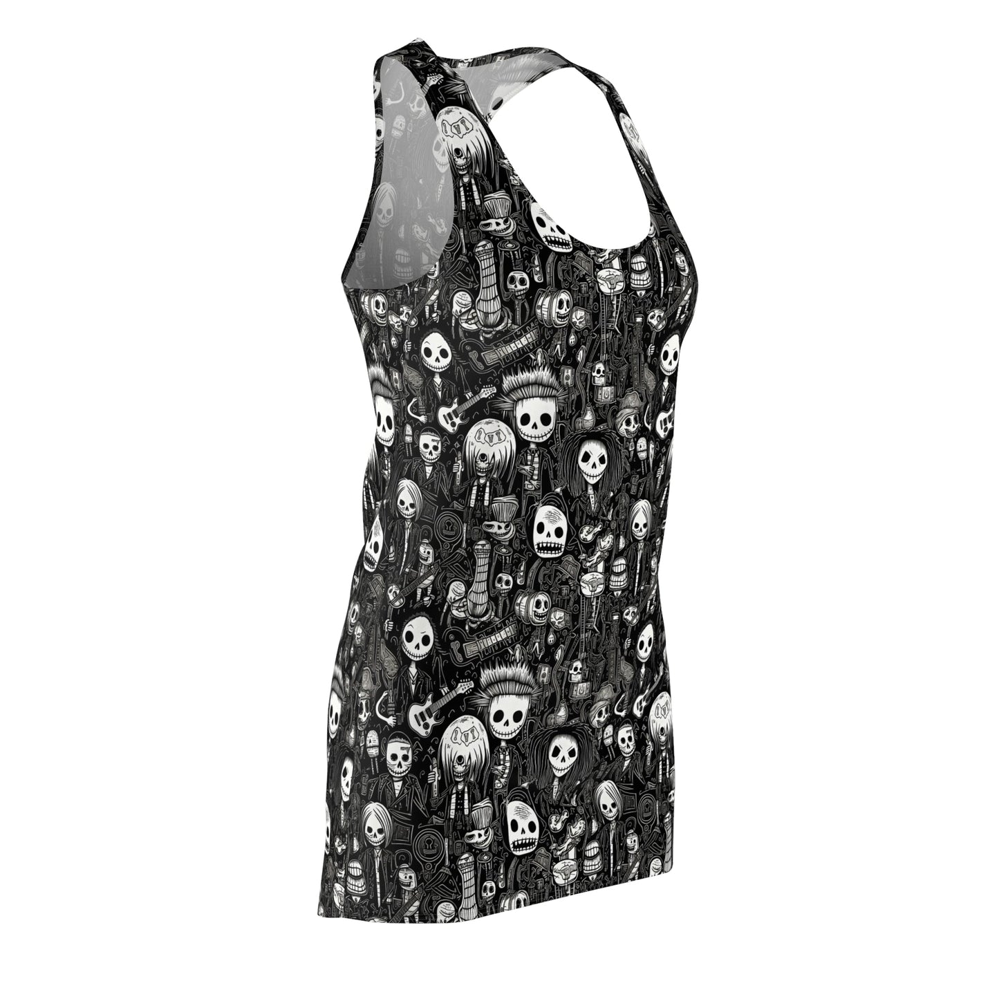Edgy Skull Skater Dress