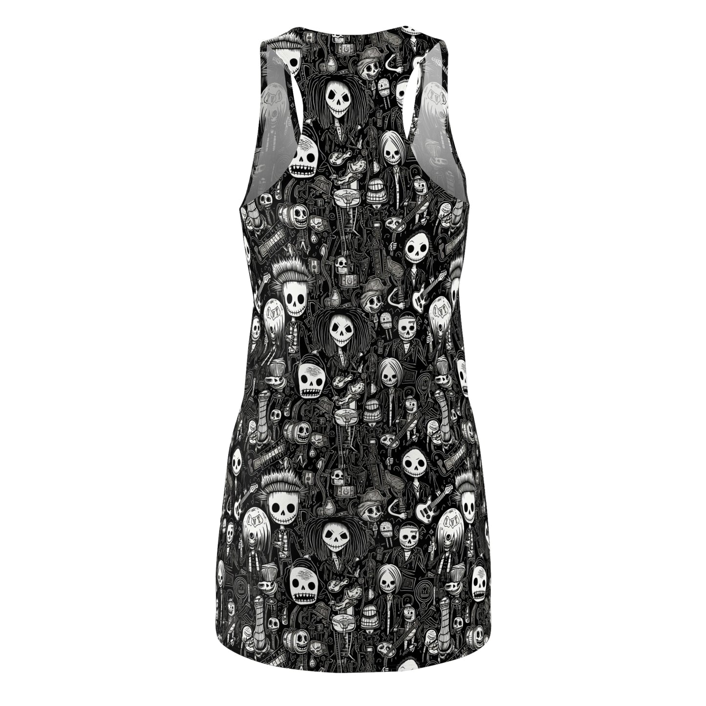 Edgy Skull Skater Dress