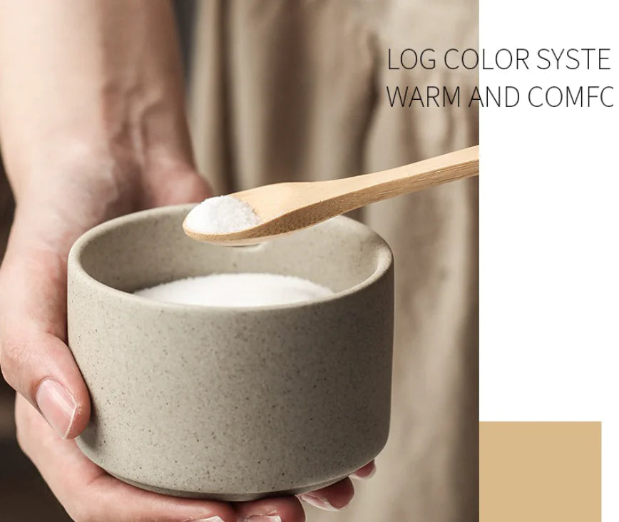 Japanese Ceramic Spice Jar Set for Home and Commercial Use