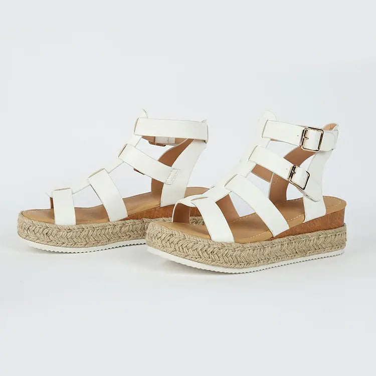 Womens Wedge Espadrille Ankle Strap Gladiator Sandals