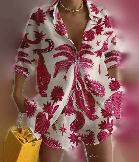 Summer Vacation Suit Casual 2-piece Set