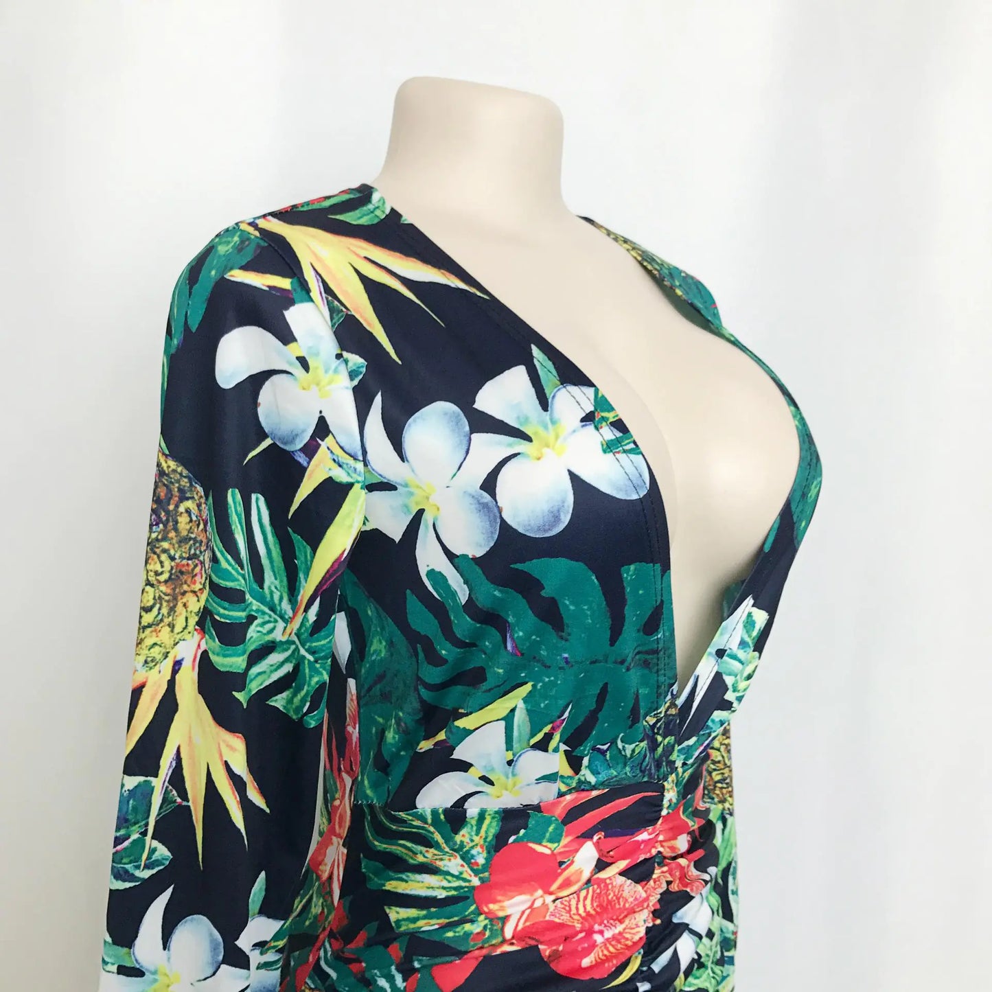 Floral V-Neck Split Maxi Dress