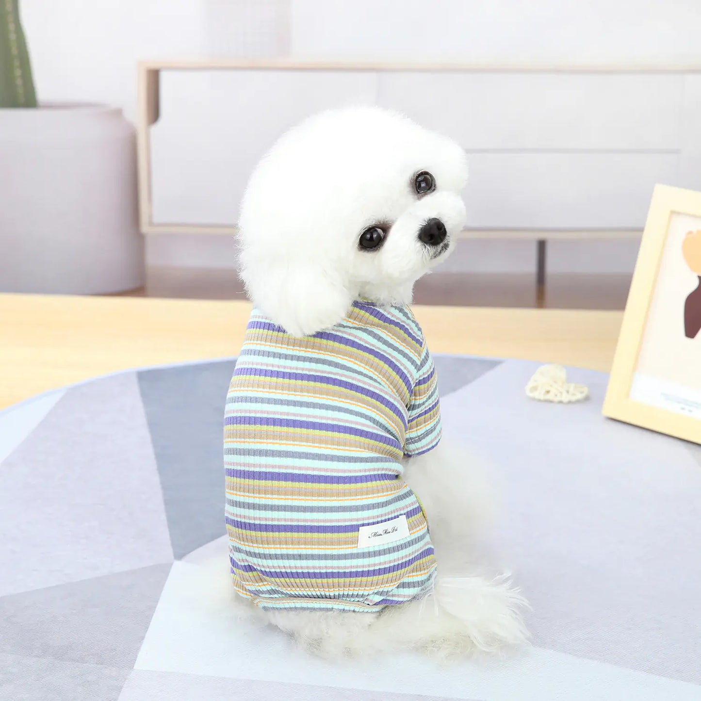 Pet Fashion Simple Striped Loungewear Outfit
