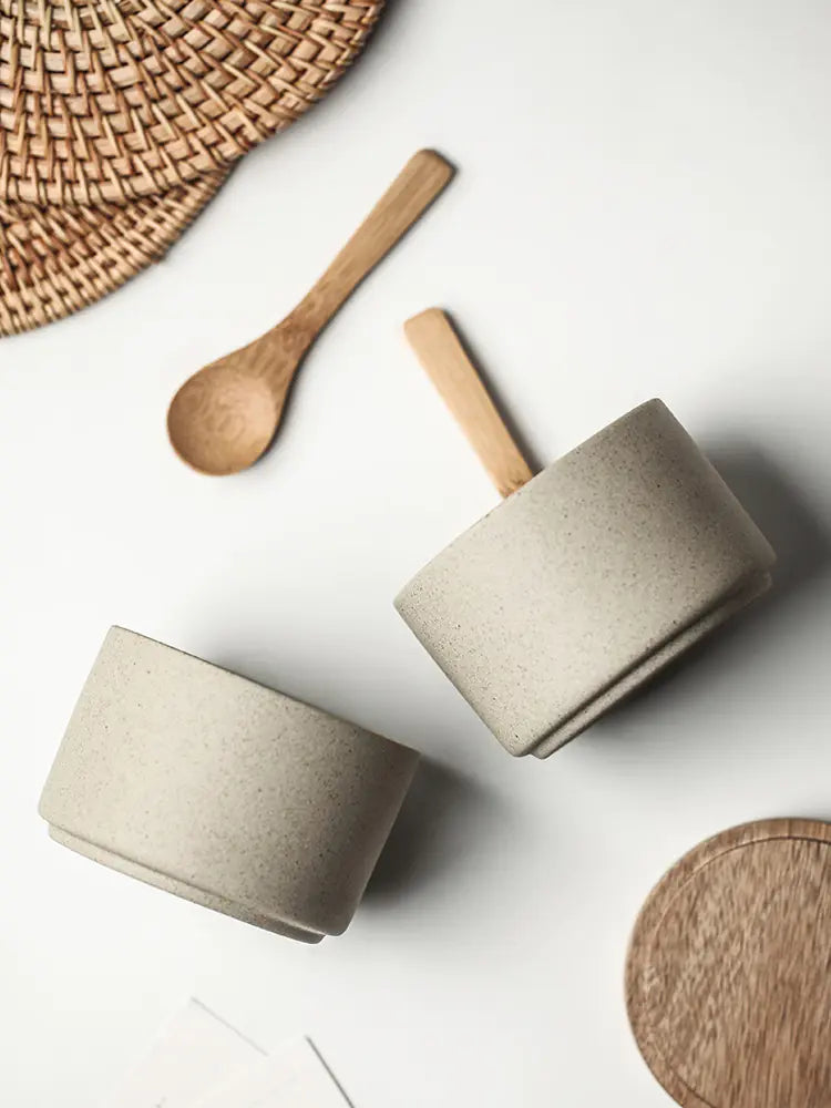Japanese Ceramic Spice Jar Set for Home and Commercial Use