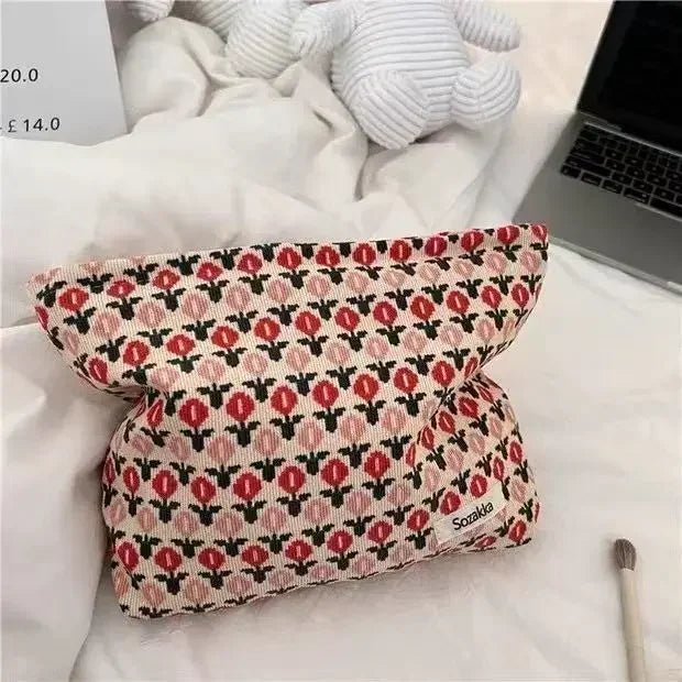 Fashion Leopard Print Makeup Bag Zipper Pouch Large Capacity Portable Toiletries Bag Cosmetic Bag for Women - Ageless Woman Wellness