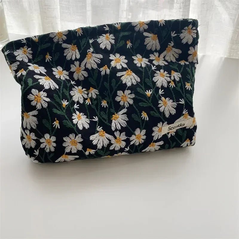 Fashion Women Leopard Cosmetic Bag Zipper Makeup Bag Pouch Canvas Lady Make Up Bag Travel Organizer Washing Makeup Beauty Case - Ageless Woman Wellness
