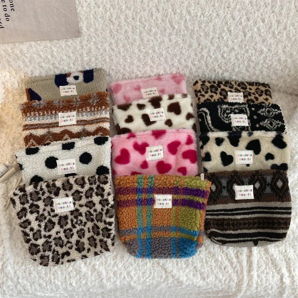 Leopard Print Large Makeup Bag Fashion Cute Toiletry Organizer Handbag for Women Girls Travel Cosmetic Organizer Beauty Case - Ageless Woman Wellness