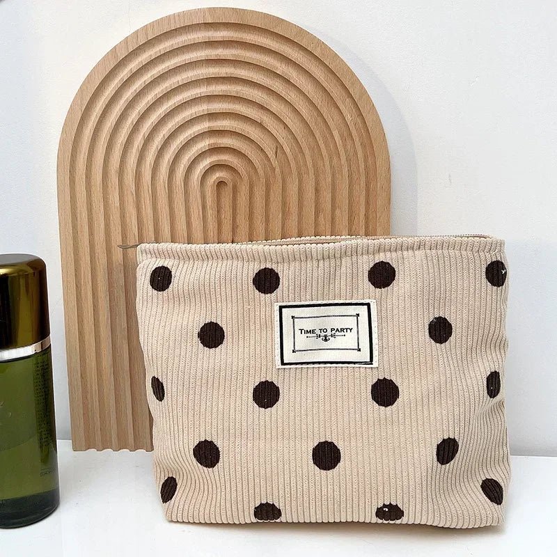 Lady Floral Corduroy Cosmetic Bag Women Handbags Purses Leopard&Plaid Makeup Organizer Storage Makeup Bag Girls Pencil Case Bags - Ageless Woman Wellness