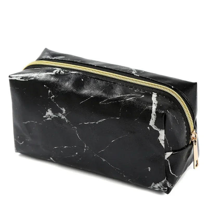 Women Leopard Print Cosmetic Bag Fashion Leather Makeup Bag Travel Cosmetic Organizer Bag Toiletry Make Up Tool Case - Ageless Woman Wellness