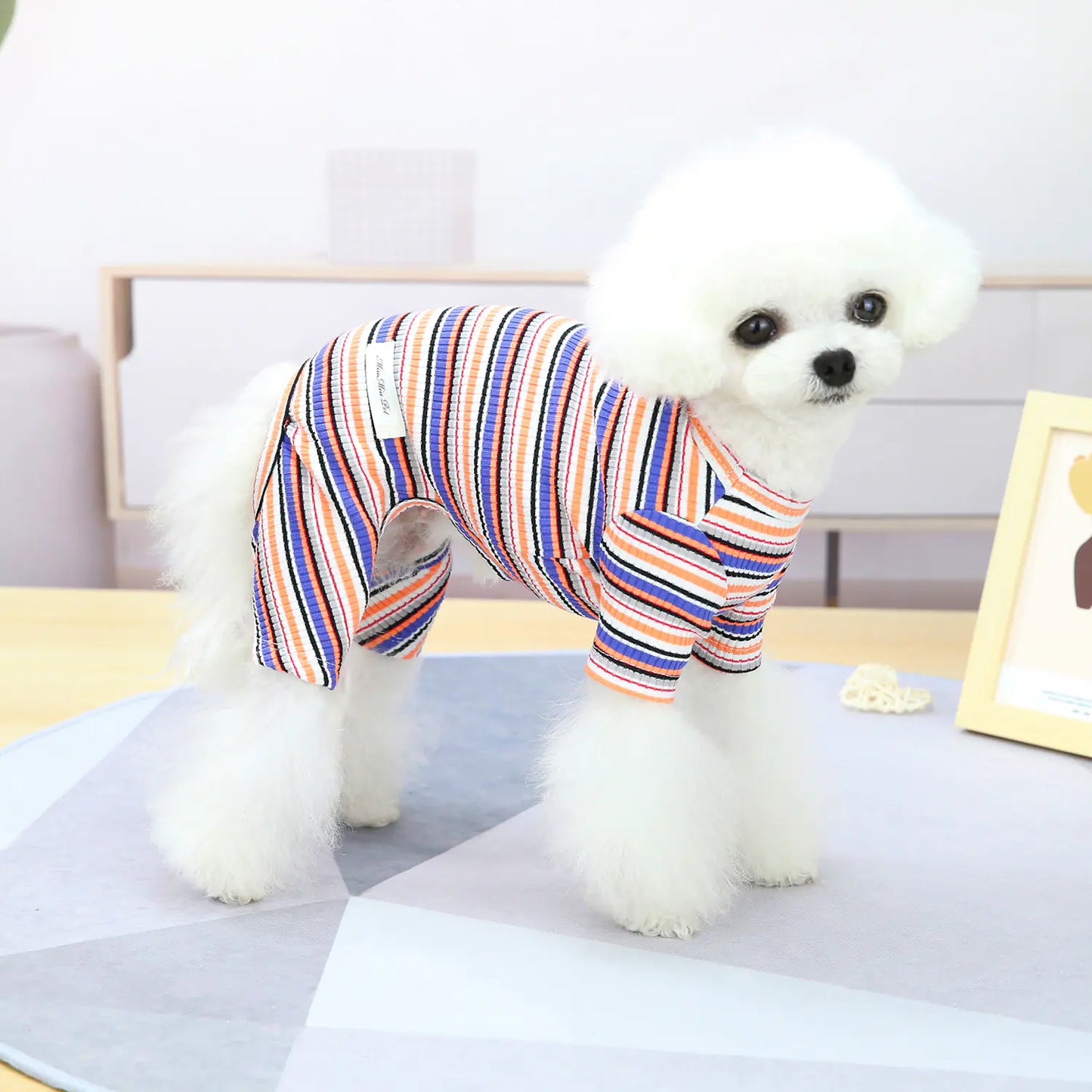 Pet Fashion Simple Striped Loungewear Outfit