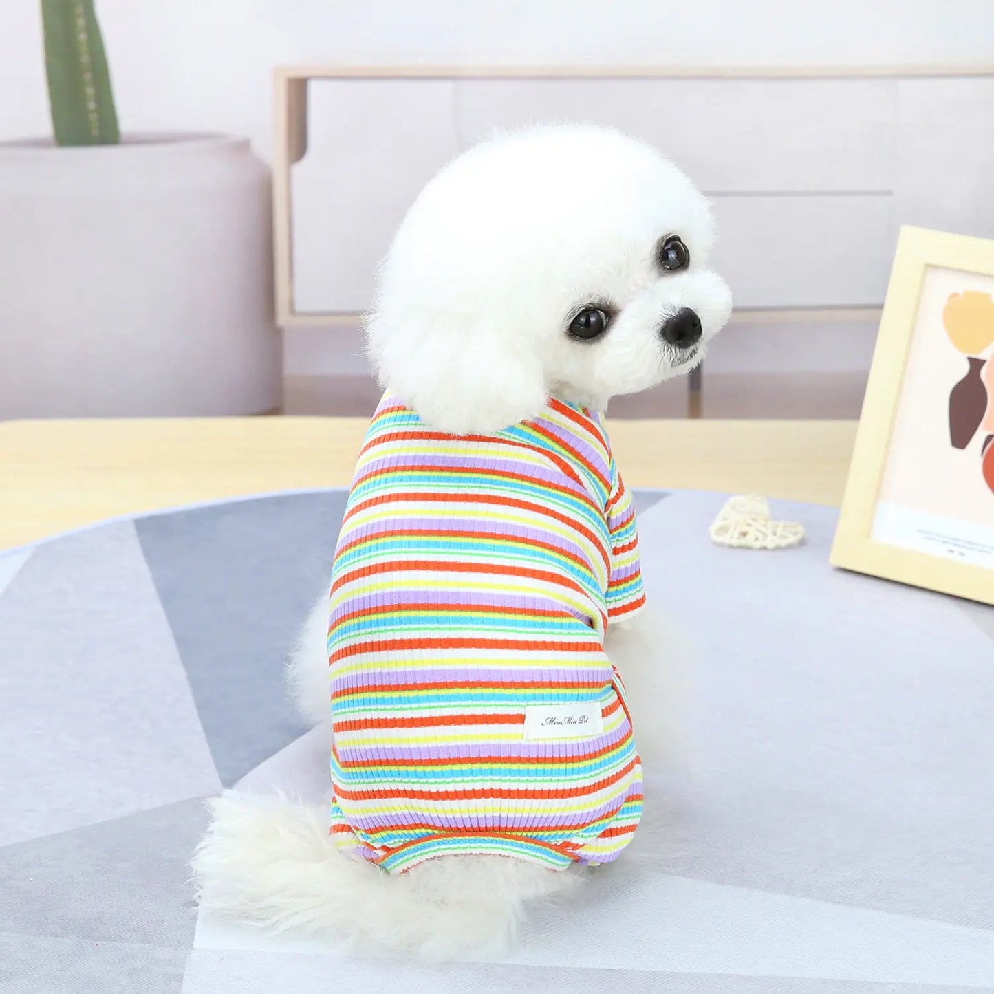 Pet Fashion Simple Striped Loungewear Outfit