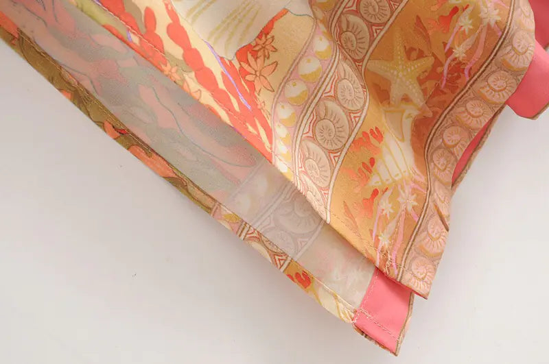Mermaid Print Kimono Beach Robe for Spring 2020