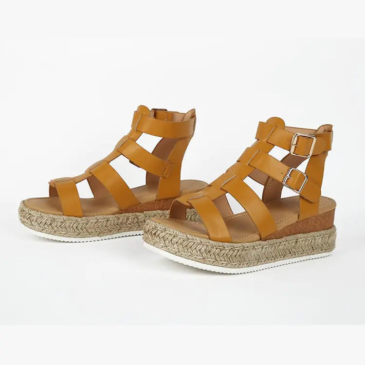 Womens Wedge Espadrille Ankle Strap Gladiator Sandals
