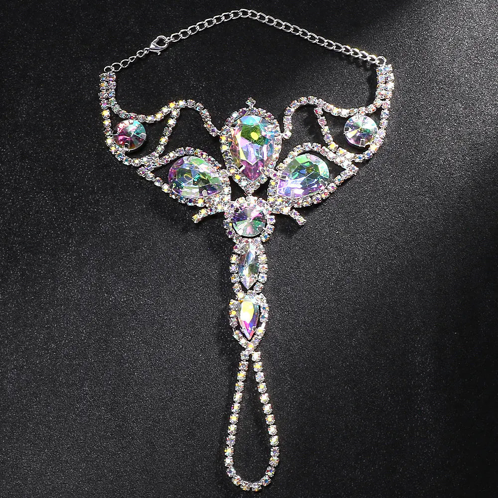 AB Colorful Crystals Bohemian Style Bracelet Ornament
