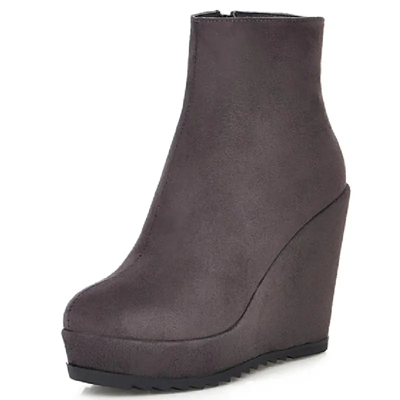 Autumn Winter Women's Wedge Platform Boots
