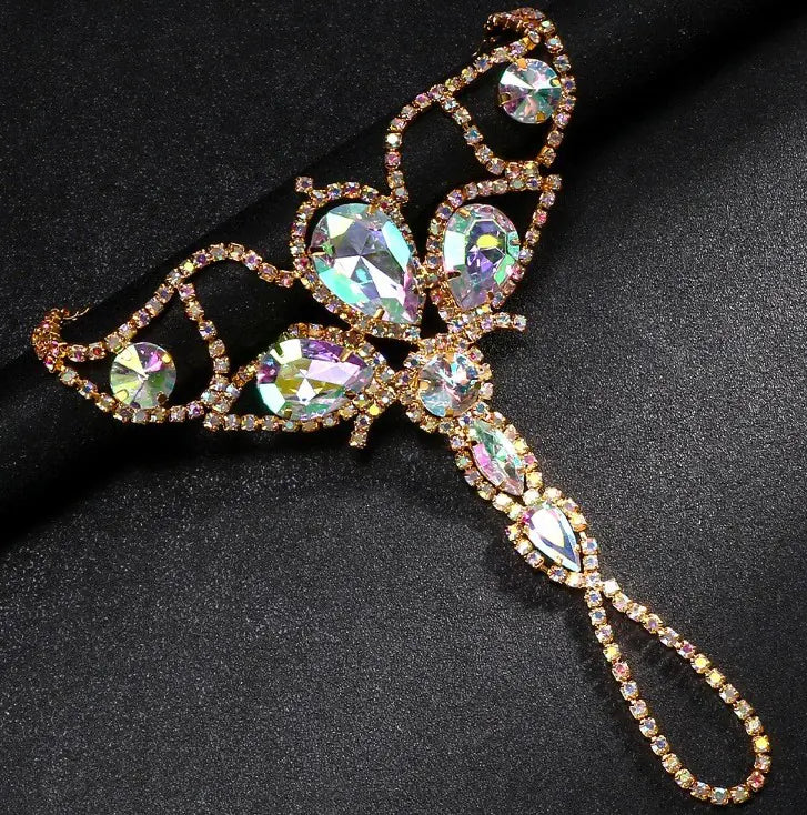 AB Colorful Crystals Bohemian Style Bracelet Ornament