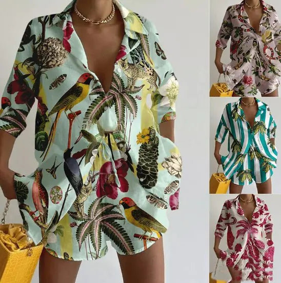 Summer Vacation Suit Casual 2-piece Set