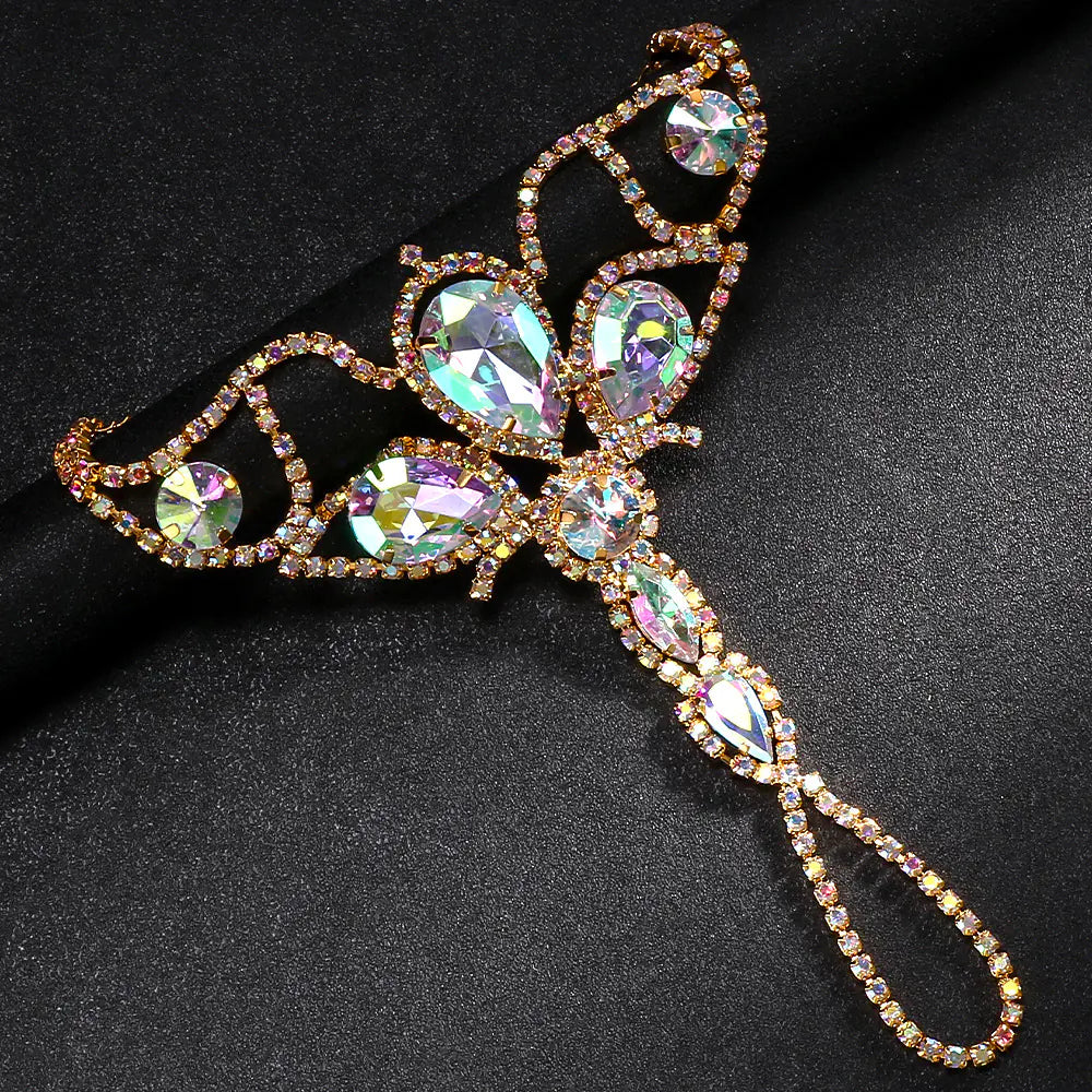 AB Colorful Crystals Bohemian Style Bracelet Ornament
