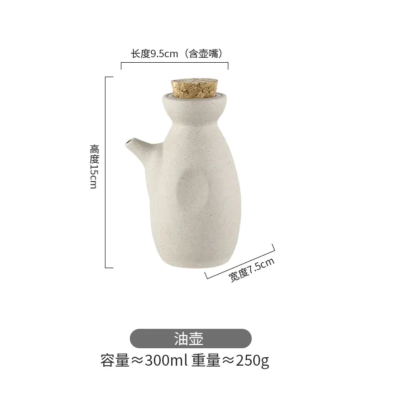 Japanese Ceramic Spice Jar Set for Home and Commercial Use