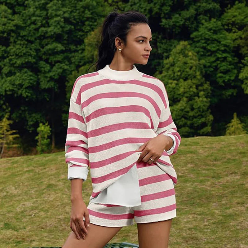 Women's Striped 2-Piece Casual Set