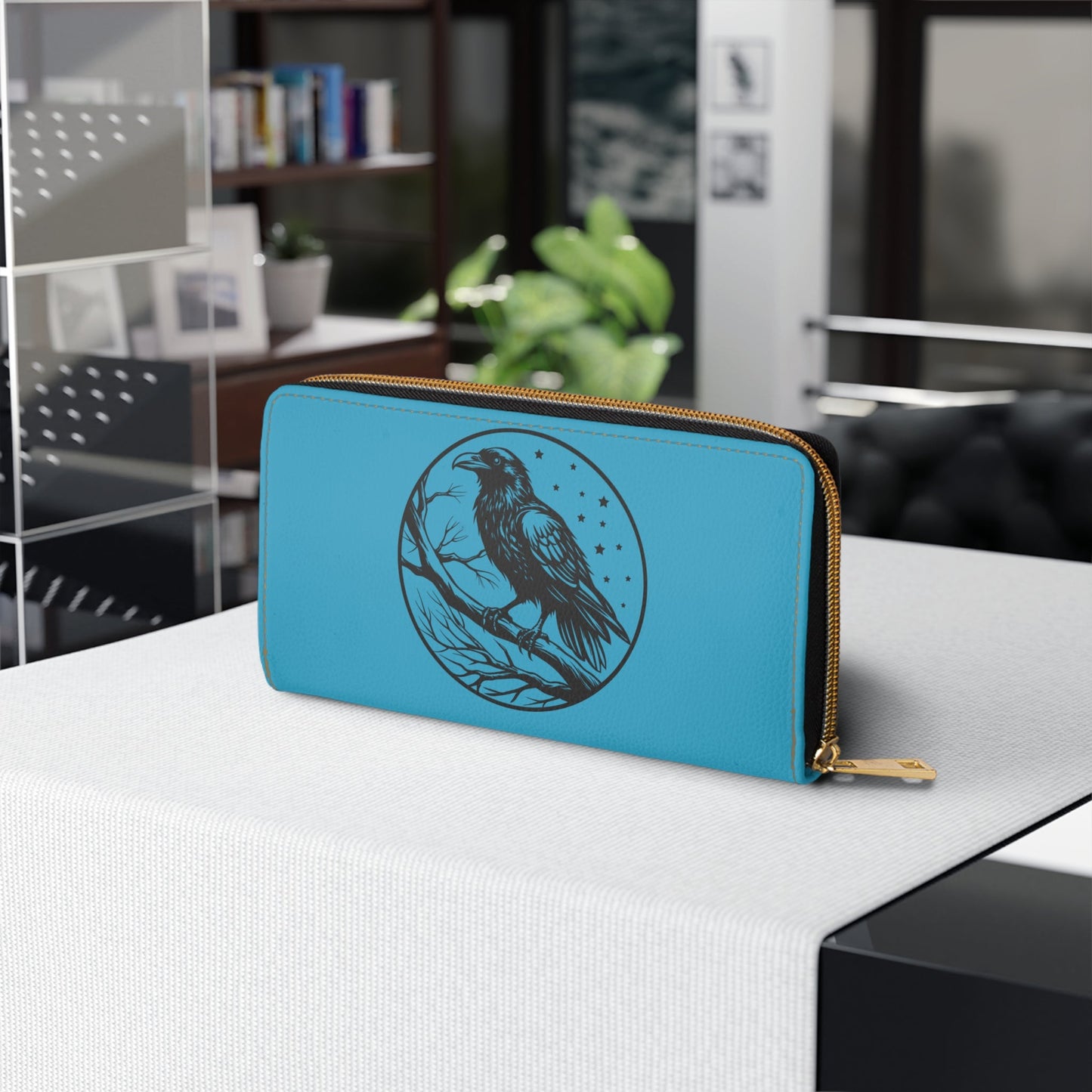 Nevermore Raven Zippered Wallet