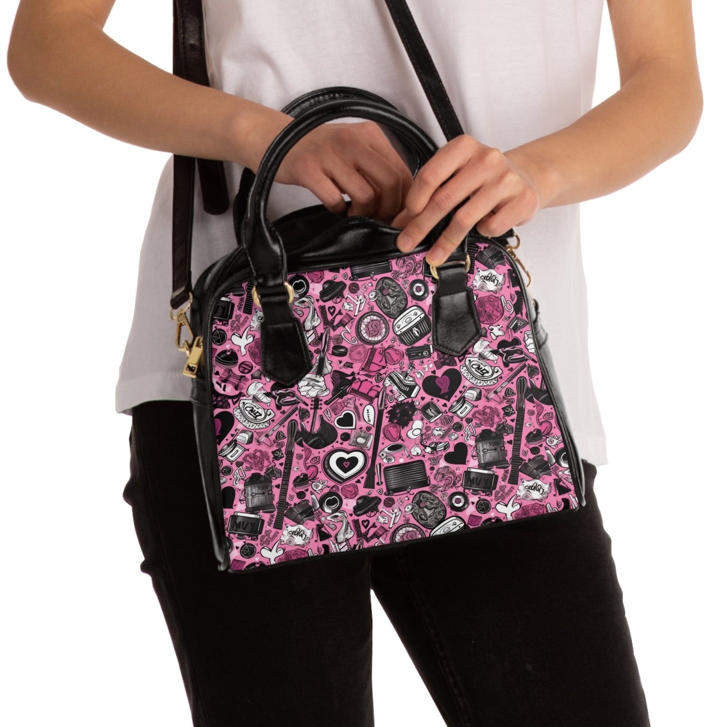 Hearts In Pink Handbag