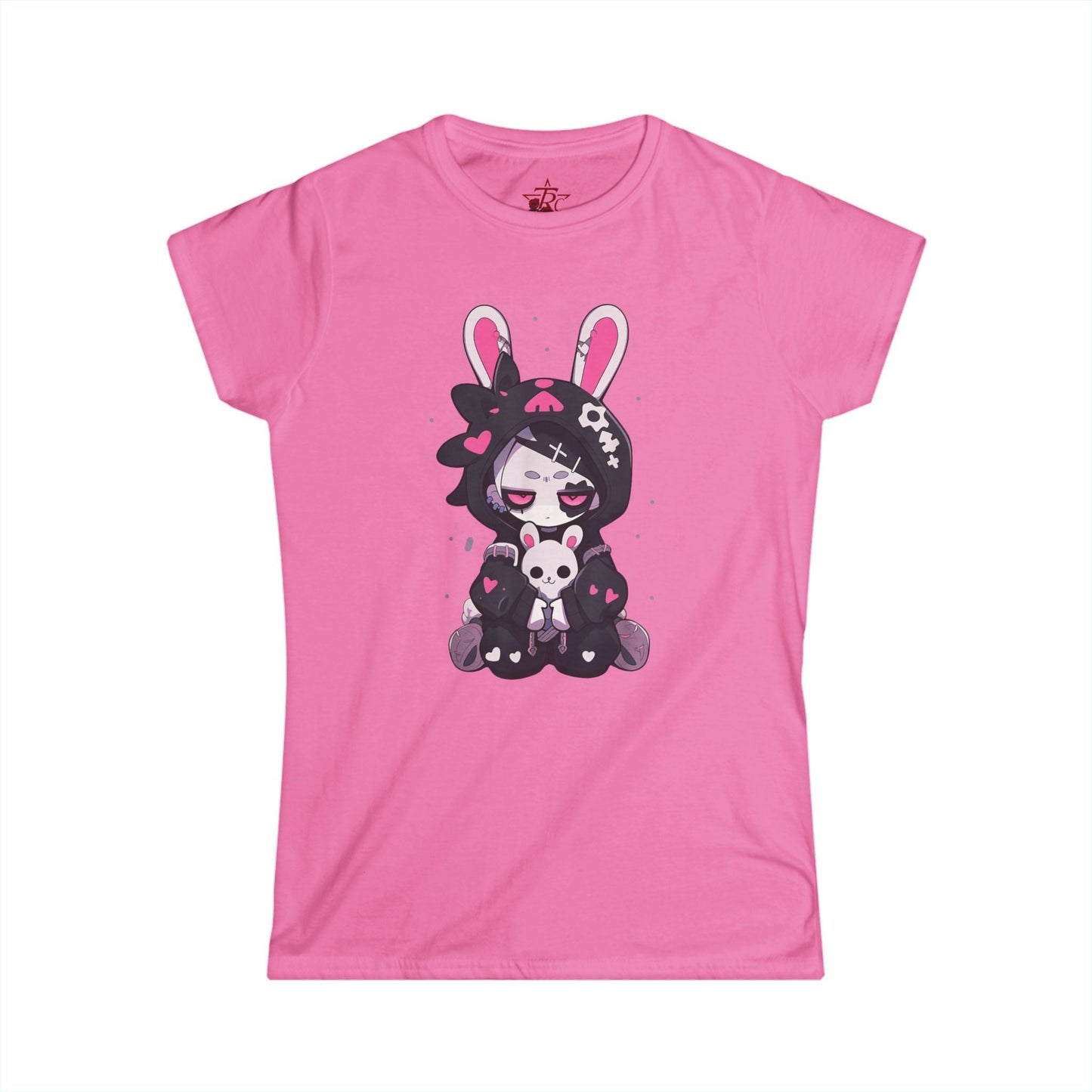 Gothic Pouty Little Girl V-Neck T-Shirt