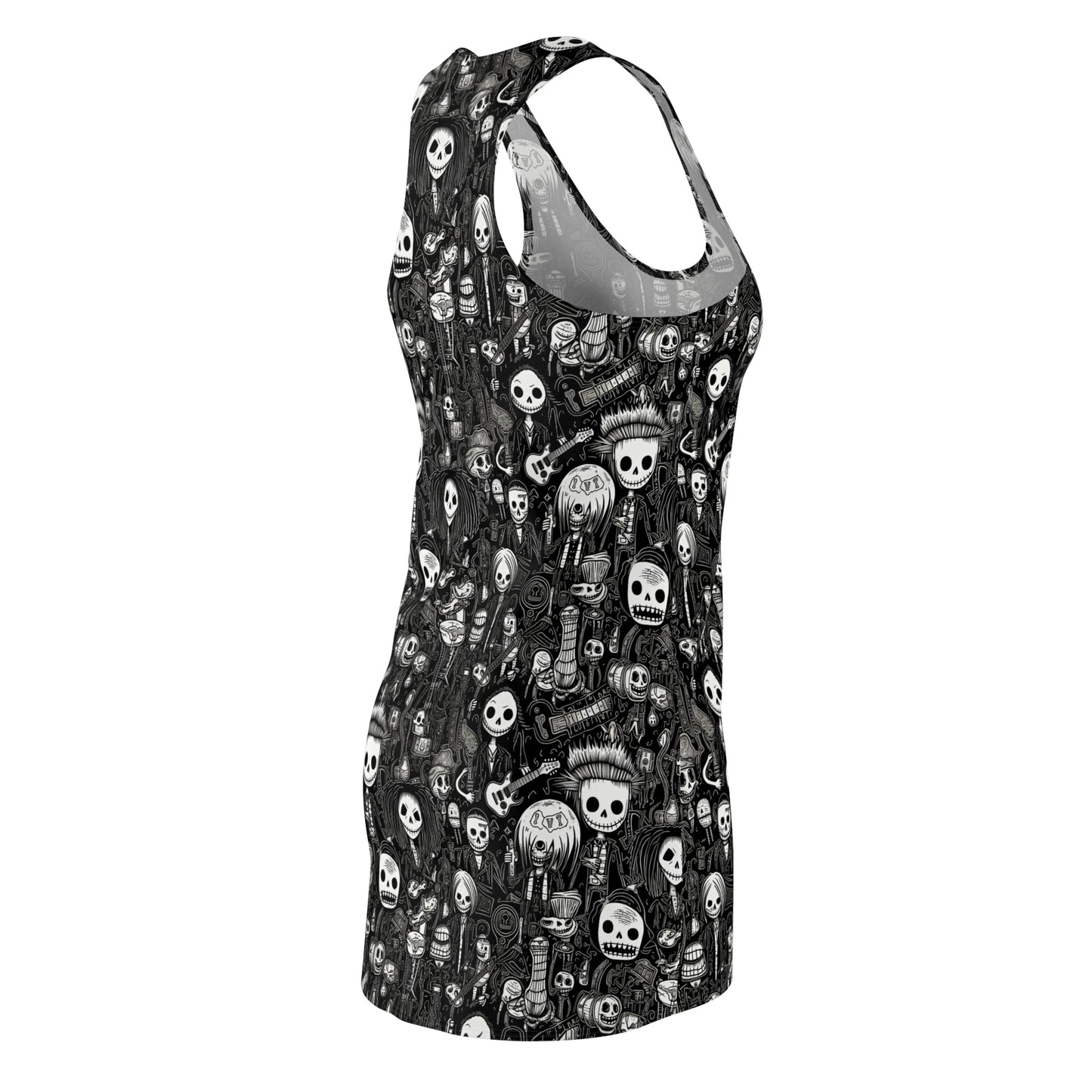 Edgy Skull Skater Dress