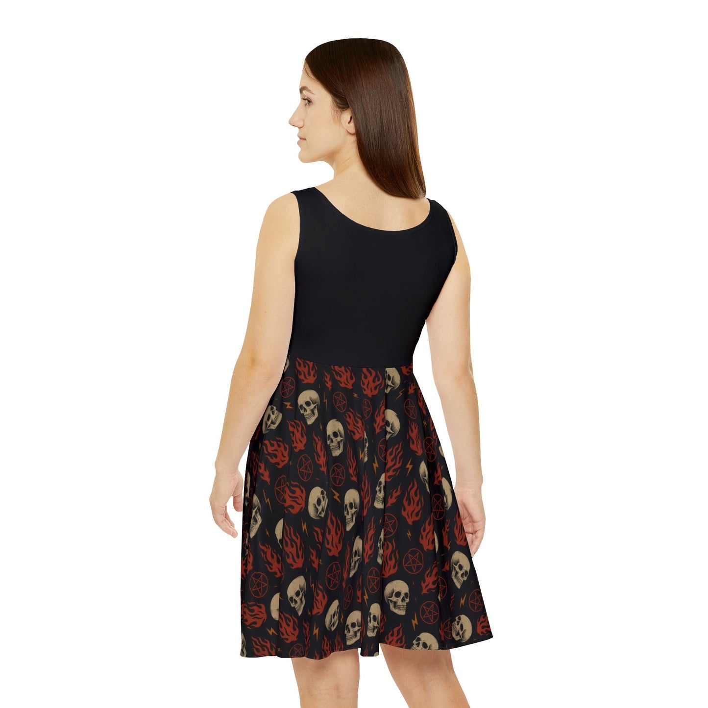 Edgy Skull Skater Dress