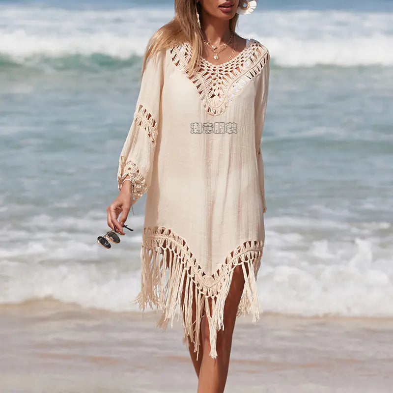 Color Block Sheer Long Sleeve Sun Protection Cover-Up