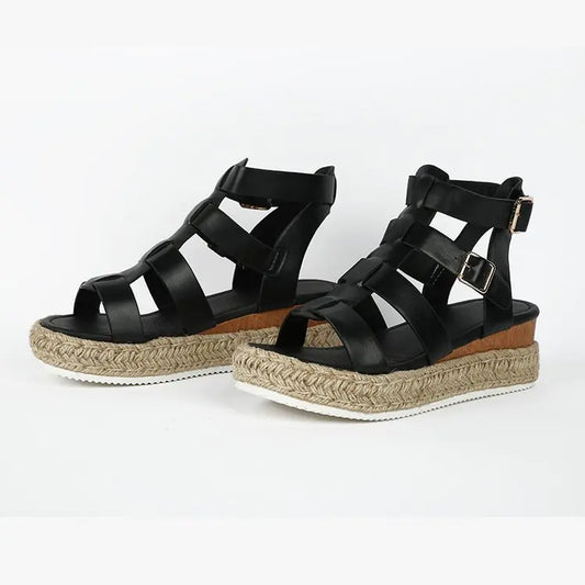 Womens Wedge Espadrille Ankle Strap Gladiator Sandals
