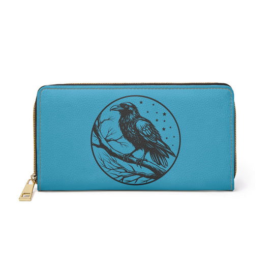 Nevermore Raven Zippered Wallet