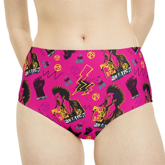 Rebel Punk High-Waist Hipster