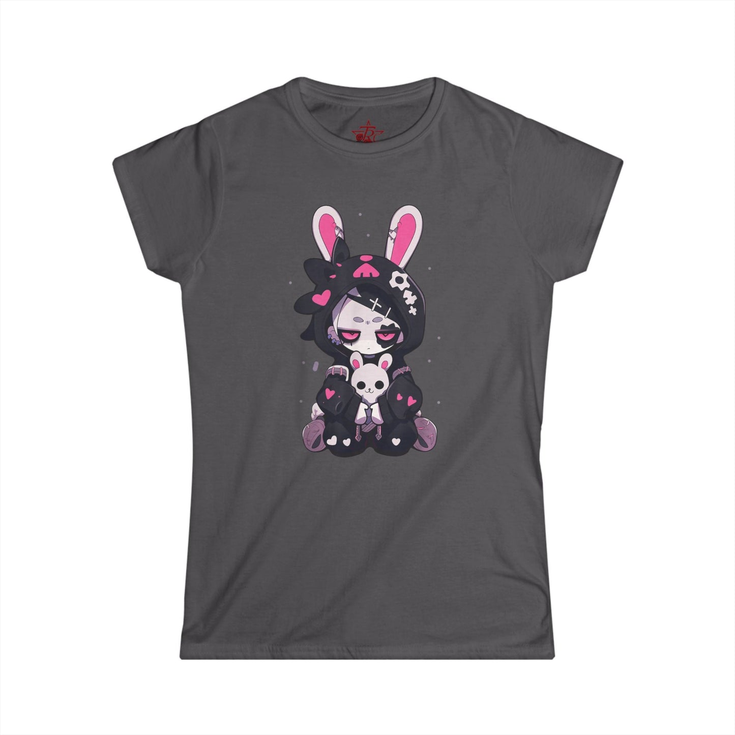 Gothic Pouty Little Girl V-Neck T-Shirt