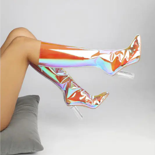 Plus Size Over The Knee Chunky Heel Platform Boots
