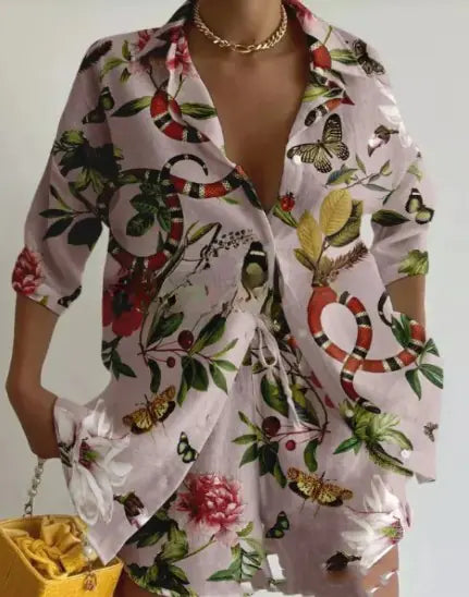 Summer Vacation Suit Casual 2-piece Set