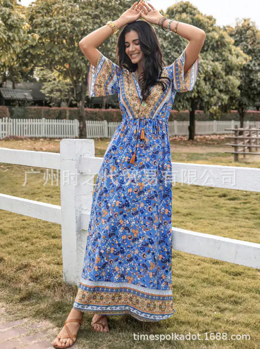 Bohemian Printed Long Dress