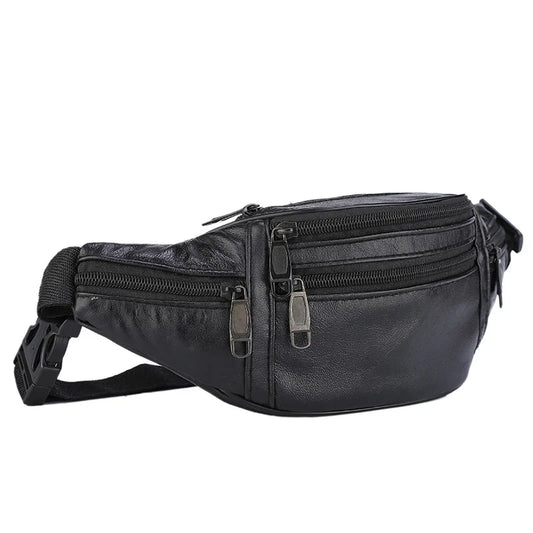 Leather Men's Tactical Waist Bag Crossbody Fanny Pack - Ageless Woman Wellness