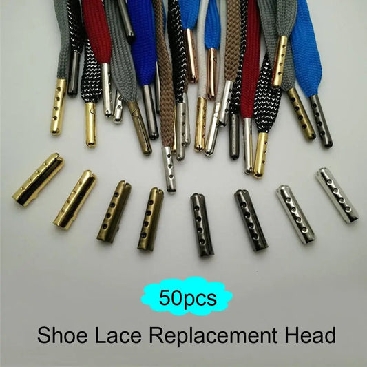 50pcs Professional Unsex Shoes Accessories Replacement Shoelaces Repair Ends Shoe Lace Head Shoestrings Bullet Aglets Tip - Ageless Woman Wellness